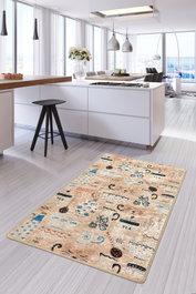 Conceptum Alfombra de Pasillo Coffee Cat 80 x 150 cm